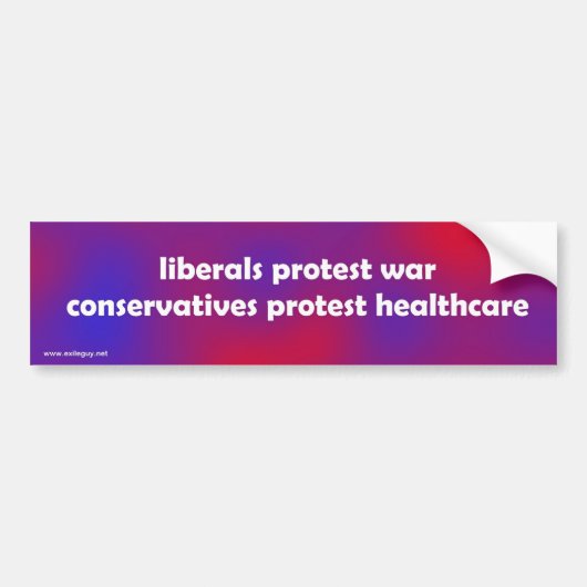 Liberale gegen Konservative Autoaufkleber (Vorne)