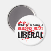 Liberale Herzblutungen Magnet (Vorderseite/Rückseite)