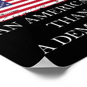 Liberale I&#';d eher Amerikaner als Demokrat sein Poster (Ecke)