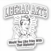 Liberale Kunst: Wie Freunde mit Diploma Aufkleber (Vorderseite)