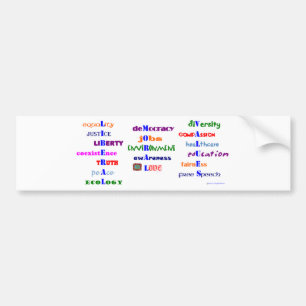 Liberale moralische Werte Autoaufkleber