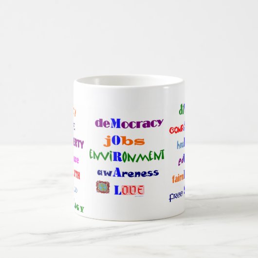 Liberale moralische Werte Kaffeetasse (Mittel)