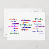 Liberale moralische Werte Postkarte (Vorne/Hinten)