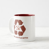 Liberale recyceln Mythos-Tasse Zweifarbige Tasse (Vorderseite Links)