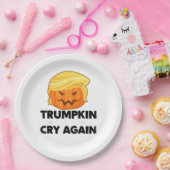 Liberale schreien wieder Trumpkin Halloween Pappteller (Party)