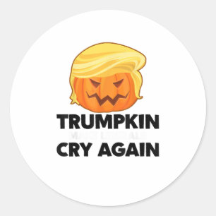 Liberale schreien wieder Trumpkin Halloween Runder Aufkleber