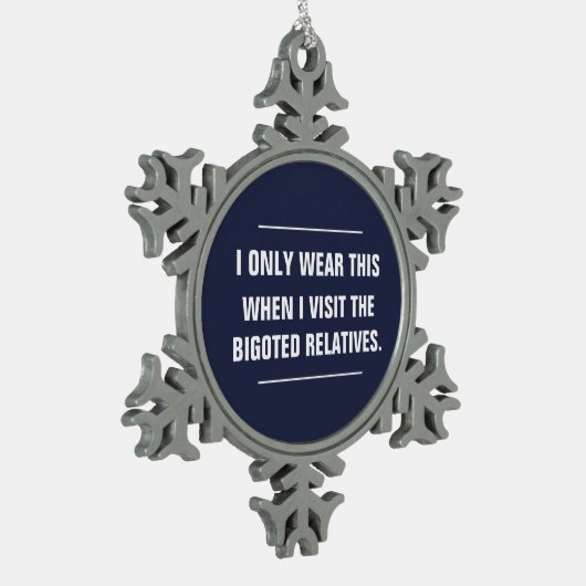 Liberale Snowflake Anti-Rassismus-Verwandte Anhäng Schneeflocken Zinn-Ornament (Links)