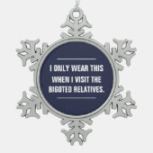 Liberale Snowflake Anti-Rassismus-Verwandte Anhäng Schneeflocken Zinn-Ornament (Vorderseite)