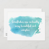 Liberale Snowflake Postcard Postkarte (Vorne/Hinten)