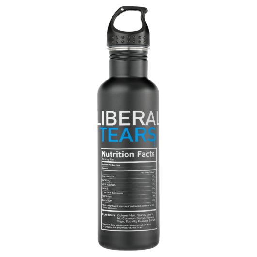 Liberale Tränen Anti Liberal Pro Trump Republikane Edelstahlflasche (Vorderseite)