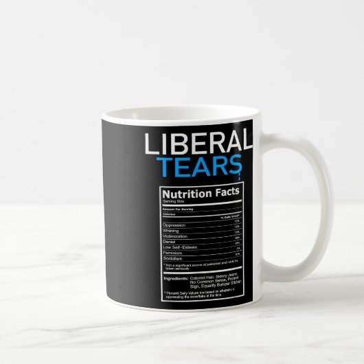 Liberale Tränen gegen Liberal Pro Trump Republikan Kaffeetasse (Rechts)