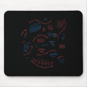Liberaler 4. Juli Patriotischer subtiler Anti-Coqu Mousepad