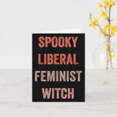 Liberaler Feminist Witch Funny Halloween Outfit Co Karte (Gelbe Blume)