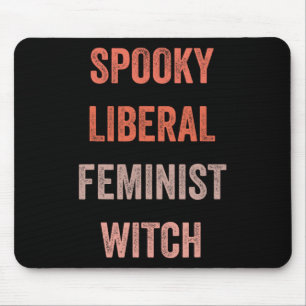 Liberaler Feminist Witch Funny Halloween Outfit Co Mousepad