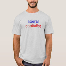 Liberaler Kapitalist sowohl blau als auch rot - lu T-Shirt