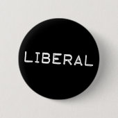 Liberaler Labelband Funny Democrat Button (Vorderseite)