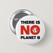 Liberaler "No Planet B" Roter und Schwarzer Klimas Button (Vorne & Hinten)