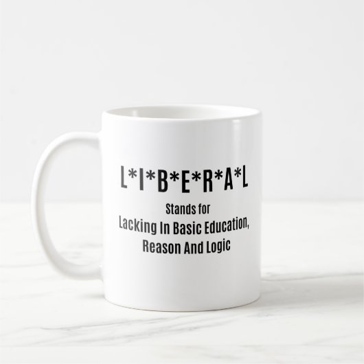 Liberaler ohne Grundbildung Kaffeetasse (Links)