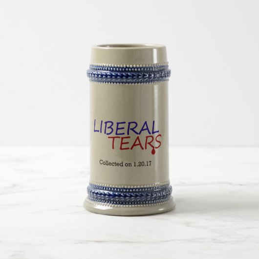 Liberaler zerreißt Bier Stein Bierglas (Mittel)
