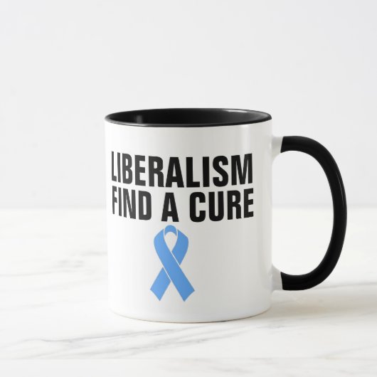 LIBERALISMUS FINDET EINE KURZE KAFFEE-MUGE TASSE (Rechts)