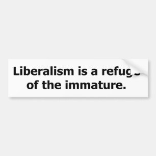 Liberalismus ist ein Schutz vom unreifen Autoaufkleber