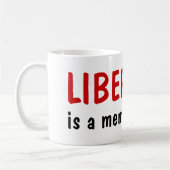 LIBERALISMUS, ist eine Geistesstörungs-Tasse Kaffeetasse (Links)