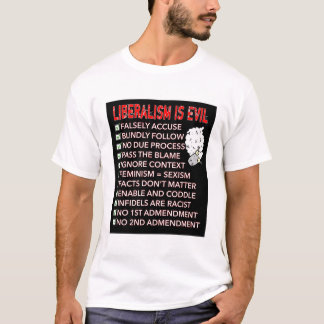 Liberalismus ist schlechtes Schwarzes mit Schafen T-Shirt