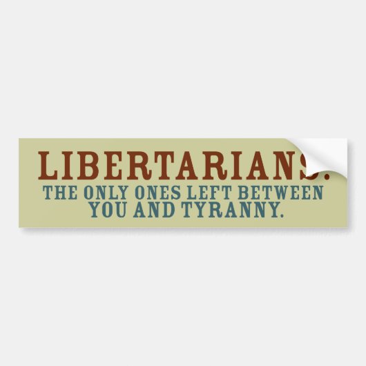 Liberalist-Autoaufkleber Autoaufkleber (Vorne)