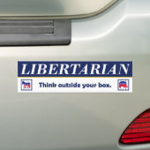 Liberalist - denken Sie außerhalb Ihres Autoaufkleber (Auf Auto)