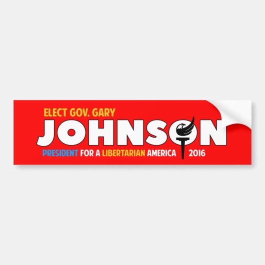 Liberalist Garys Johnson 2016 FIRETRUCK Autoaufkleber (Vorne)
