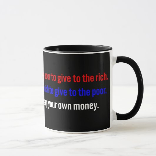Liberalisten sagen behalten Ihr Geld Tasse (Rechts)