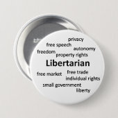Liberalistische Philosophie und Werte Button (Vorne & Hinten)