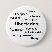 Liberalistische Philosophie und Werte Button (Vorderseite)