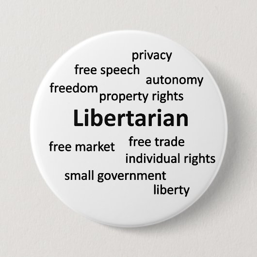 Liberalistische Philosophie und Werte Button (Vorderseite)