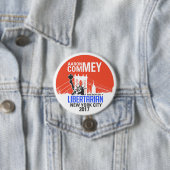Liberalistischer Aaron Commey für NYC Button (Beispiel)