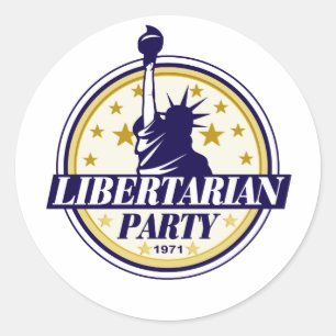 liberalistisches Partylogo Runder Aufkleber