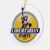 Liberalistisches politisches Party-Logo Keramik Ornament (Links)