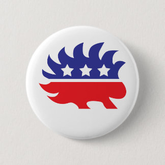 liberalistisches Stachelschwein Button
