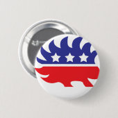 liberalistisches Stachelschwein Button (Vorne & Hinten)