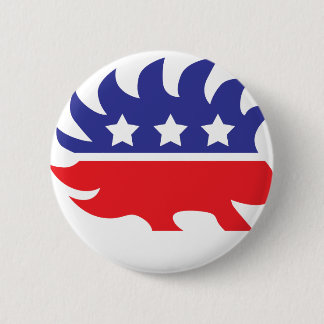 liberalistisches Stachelschwein Button