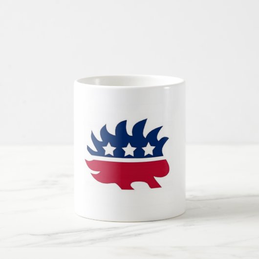 Liberalistisches Stachelschwein Kaffeetasse (Mittel)