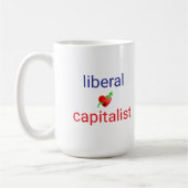 Liberalkapitalistischer Funny Political Kaffeetasse (Links)