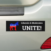 Liberals & Moderates UNITE! Autoaufkleber (Auf Auto)