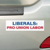 LIBERALS PRO-GEWERKSCHAFT AUTOAUFKLEBER (Auf Auto)