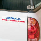 LIBERALS PRO-GEWERKSCHAFT AUTOAUFKLEBER (Auf Lkw)