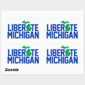 Liberate Michigan Rechteckiger Aufkleber (Blatt)