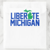Liberate Michigan Rechteckiger Aufkleber (Tasche)