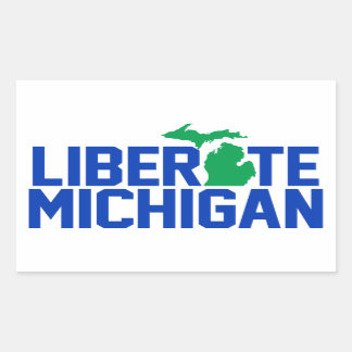 Liberate Michigan Rechteckiger Aufkleber
