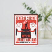 Liberate Oakland Occupy Protest Flyer Postkarte (Stehend Vorderseite)