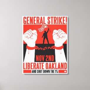 Liberate Oakland Occupy Wall Street Wrapped Canvas Leinwanddruck
